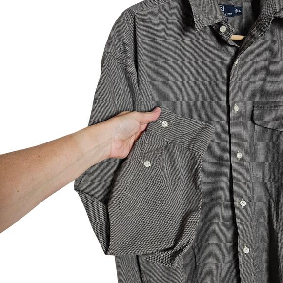 Polo Ralph Lauren Mens Vintage Wyatt Micro Check Plaid Button Down Shirt Sz XL - Picture 3 of 11